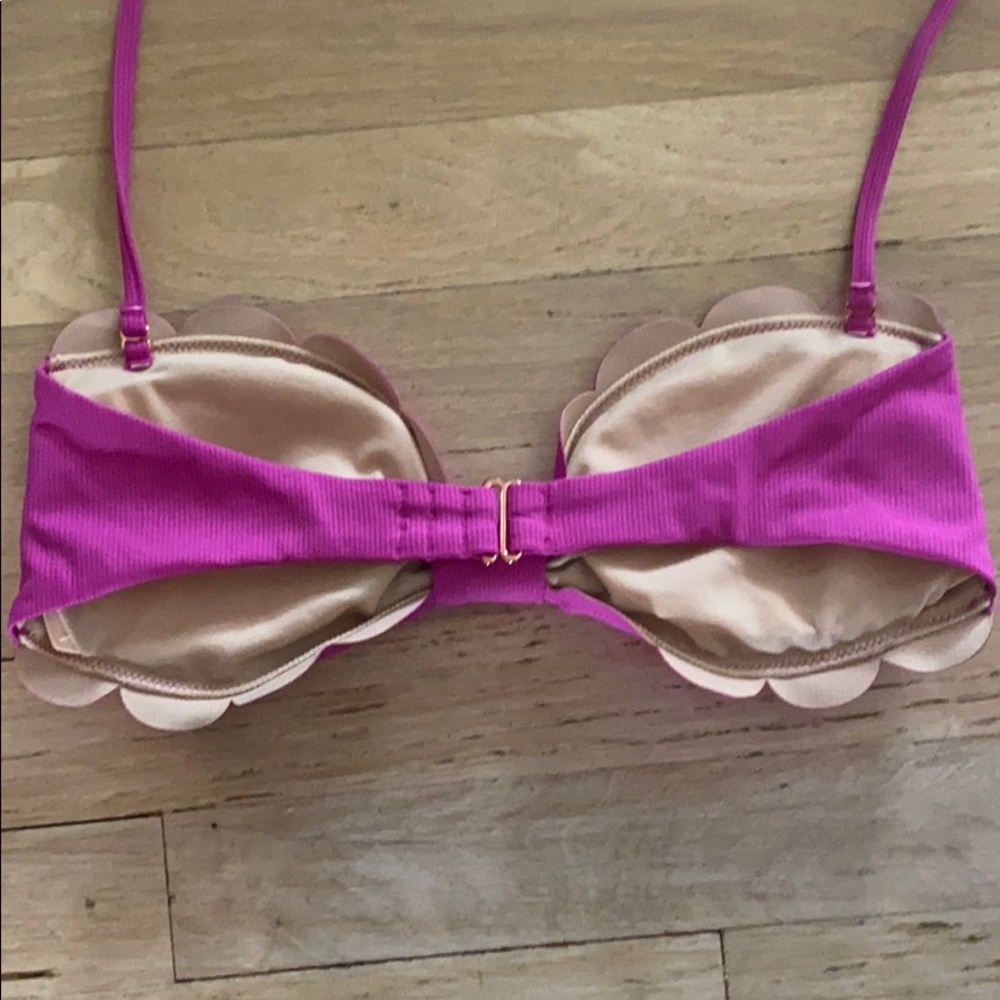 Magenta scalloped bikini top - Picture 2 of 2